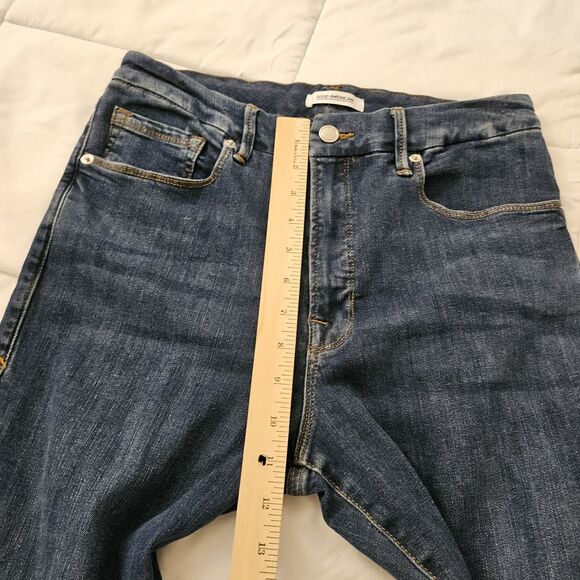 Good American Jeans 31 Blue Good Legs High Rise Skinny Denim Stretch Distressed - Picture 9 of 10